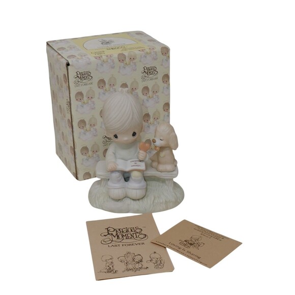 Precious Moments Loving Is Sharing Porcelain Figurine #E-3110/B - Picture 1 of 15